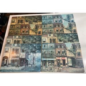 Lot Of 8 Pimpernel Paris Streets, Cafe, France, Cork Backs Marked